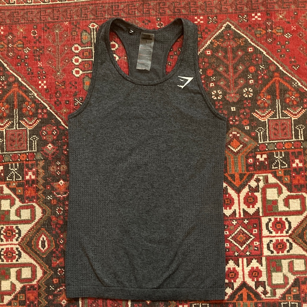 Gymshark Charcoal Racerback Tank Top Vital Seamless Small Womens